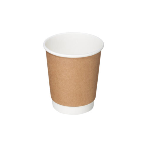 DOUBLE WALL BROWN PAPER CUP 8 OZ WITHOUT LID     25 PIECES