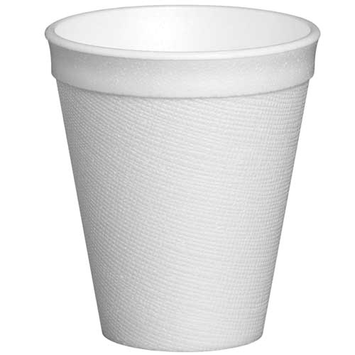 Disposable Foam Cup White 6 Oz 25 Pieces