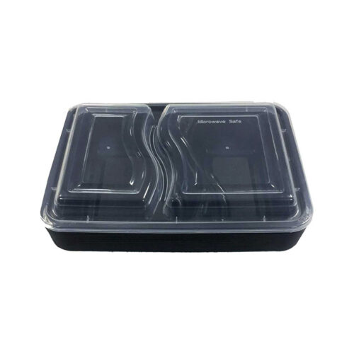 Microwave Container 2 Section With Lid 12 Pieces