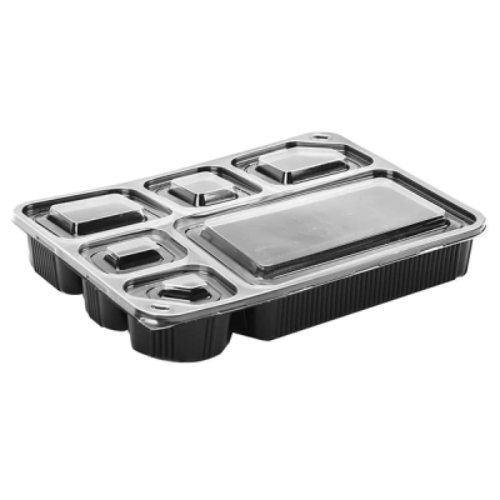 Microwave Container 6 Section With Lid 12 Pieces