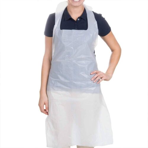 Disposable Apron White Pack Of 100 Pieces