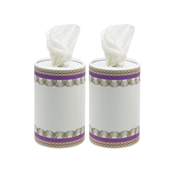 2 pcs Cylindrical Shape Tissue Box - Pink