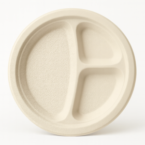 Bio-Degradable Plate 3 Compartments | 1x100 Pcs
