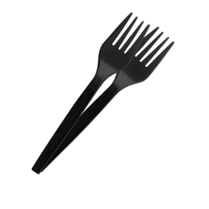 Black Plastic Fork | 1x50 Pcs