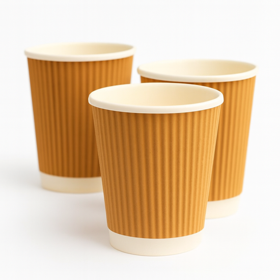 RIPPLE CUP BROWN 8 OZ